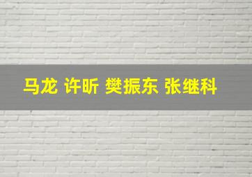 马龙 许昕 樊振东 张继科